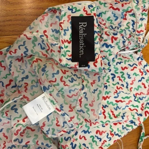 Realisation Par THE ANA Camisole in White Squiggle, size XS - Picture 10 of 15